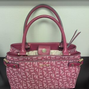 Calvin Klein Pink Monogram Tote Bag